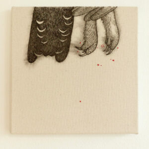 nimetön ("Sirkkakosken riekko-teeren pyrstö ja jalat", sarjasta Unilintu / Viimeinen)