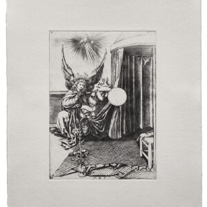 Free Mary, (After Martin Schongauer “The Annunciation”, 1480